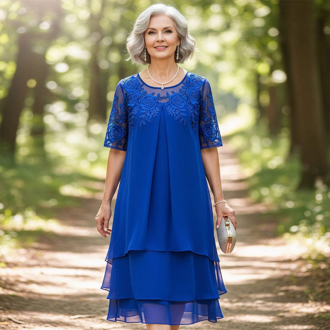 Bernice™ | Embroidered Three-Layer Dress