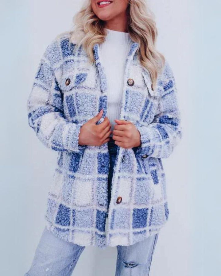 Norma | Fleece Plaid Jacket
