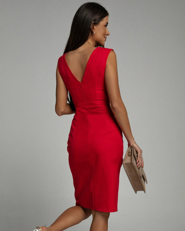 Isa | Dress with V-Neck and Slit