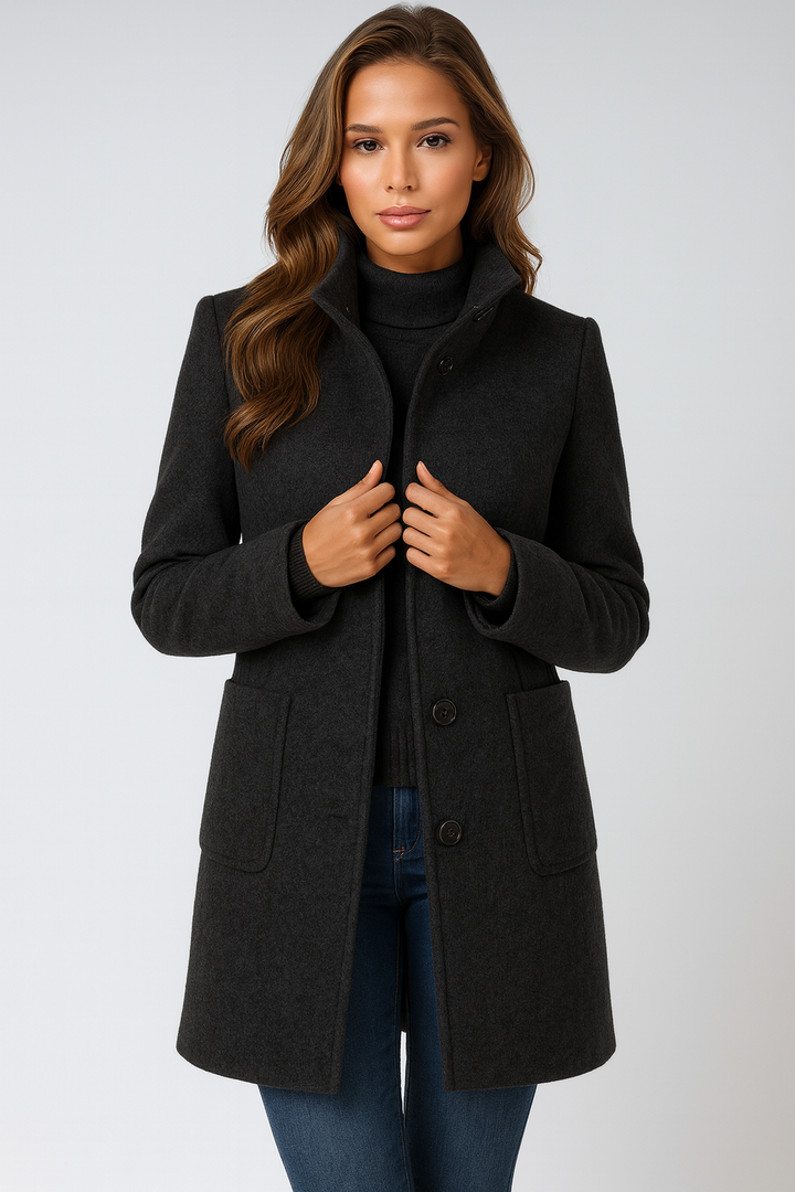 Lucy™ | High Collar Jacket in Wool Blend