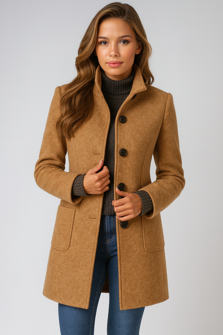 Lucy™ | High Collar Jacket in Wool Blend