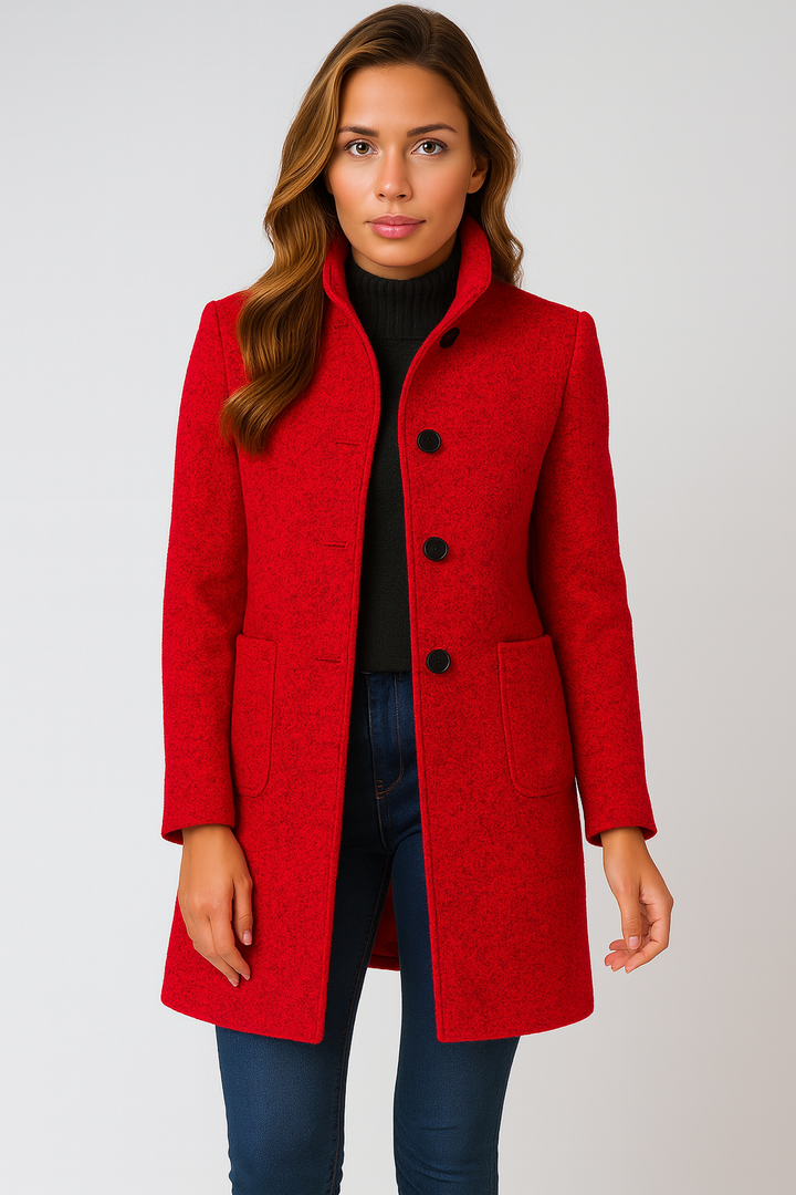 Lucy™ | High Collar Jacket in Wool Blend