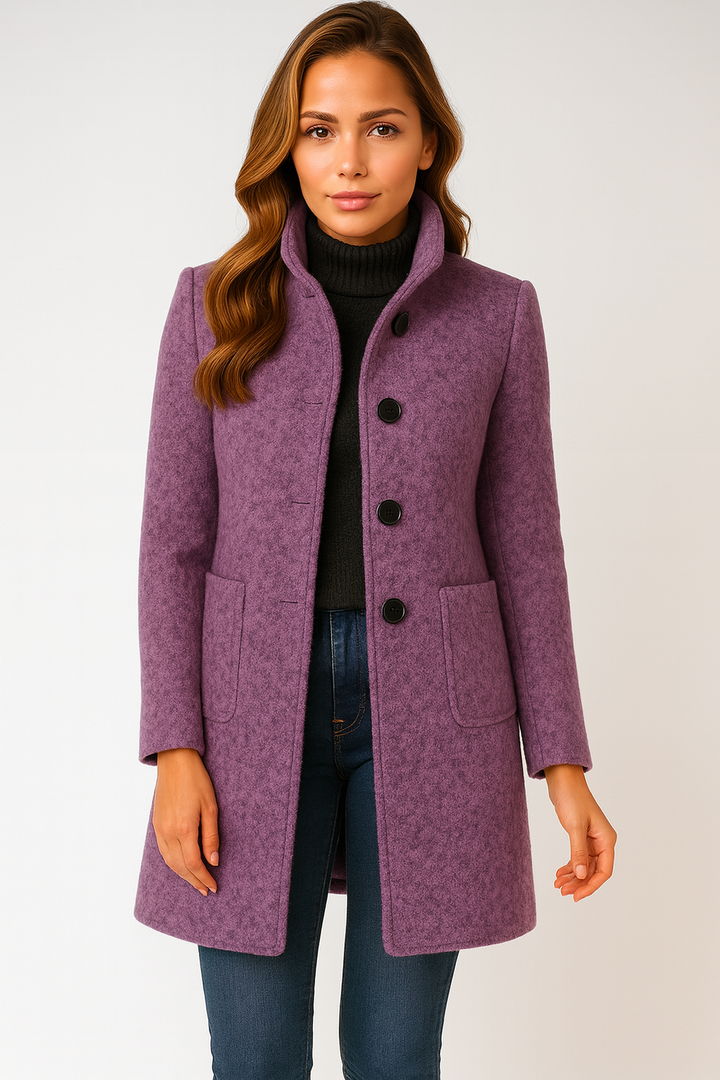 Lucy™ | High Collar Jacket in Wool Blend
