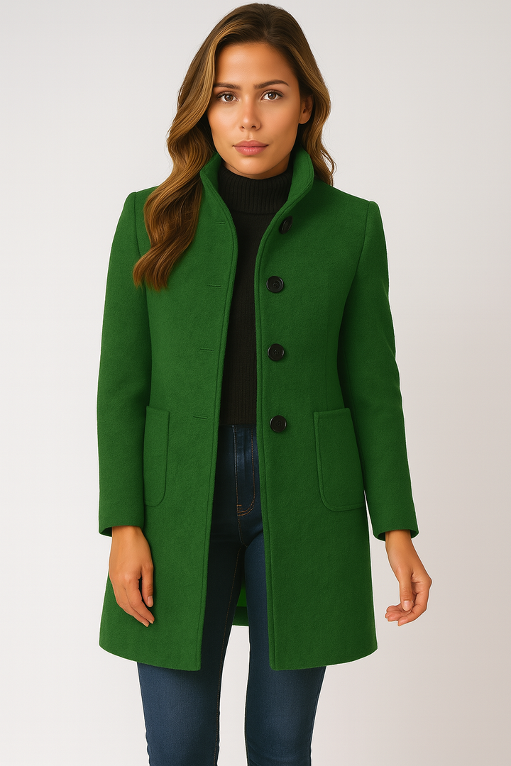 Lucy™ | High Collar Jacket in Wool Blend