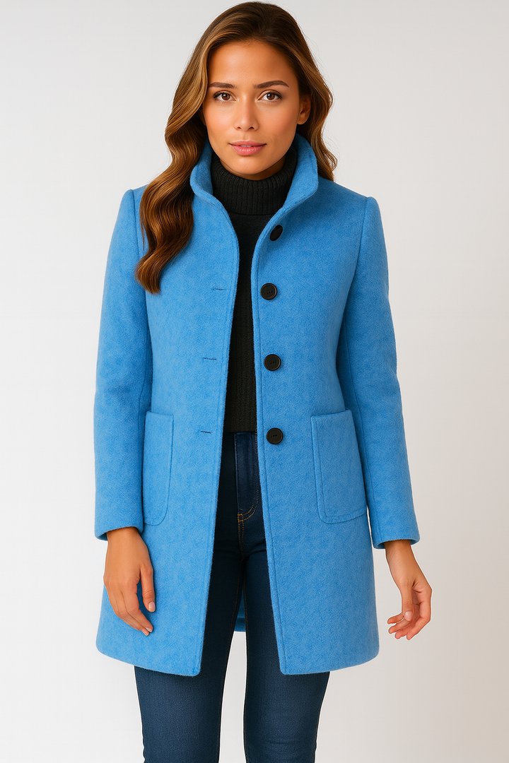 Lucy™ | High Collar Jacket in Wool Blend