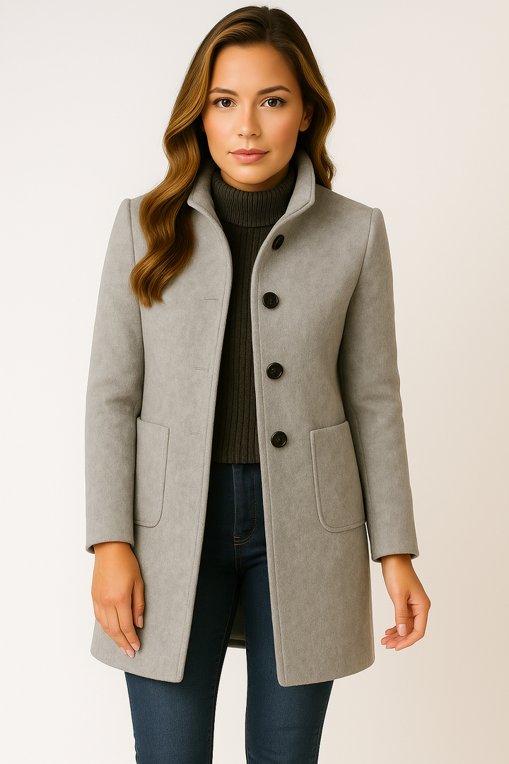 Lucy™ | High Collar Jacket in Wool Blend