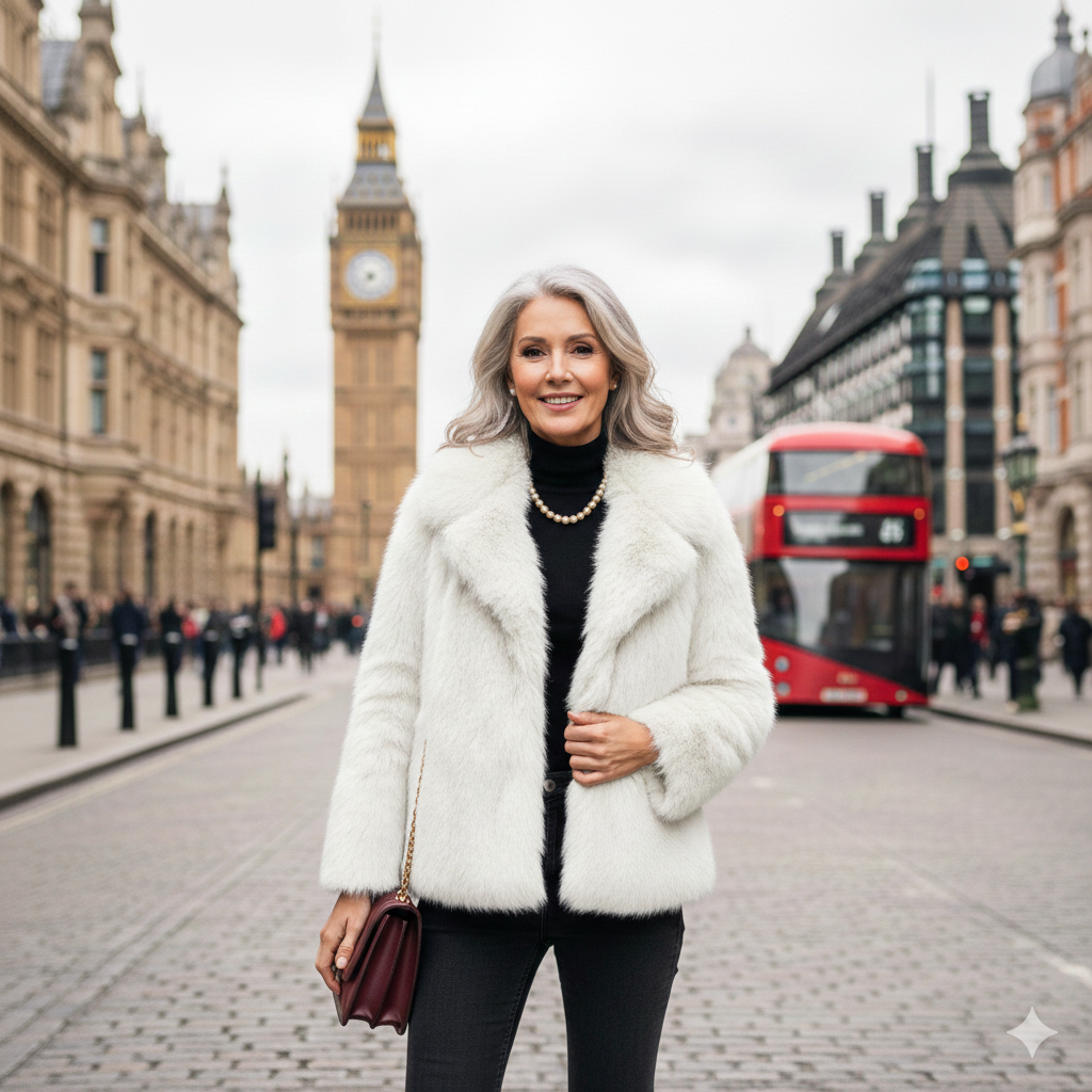 Max & Lucy Winter Luxe Faux Fur Coat