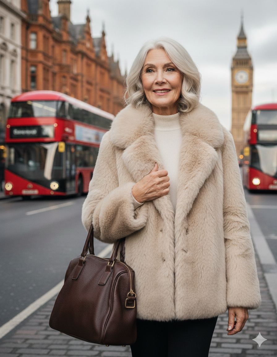 Max & Lucy Winter Luxe Faux Fur Coat